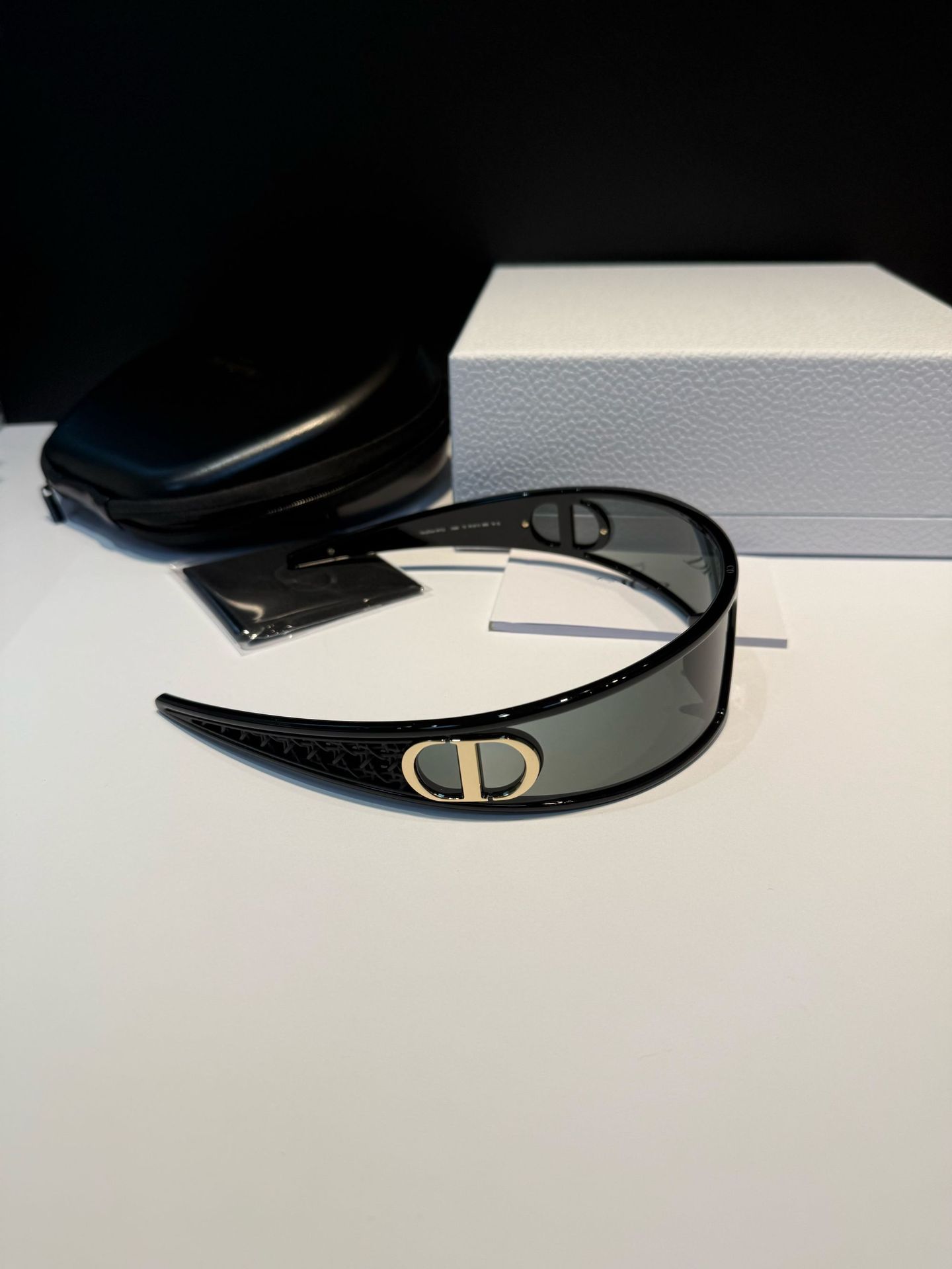 新款发箍墨镜二合一高级板材护目镜时尚未来科技黑色太阳镜 - 发箍【单眼镜】