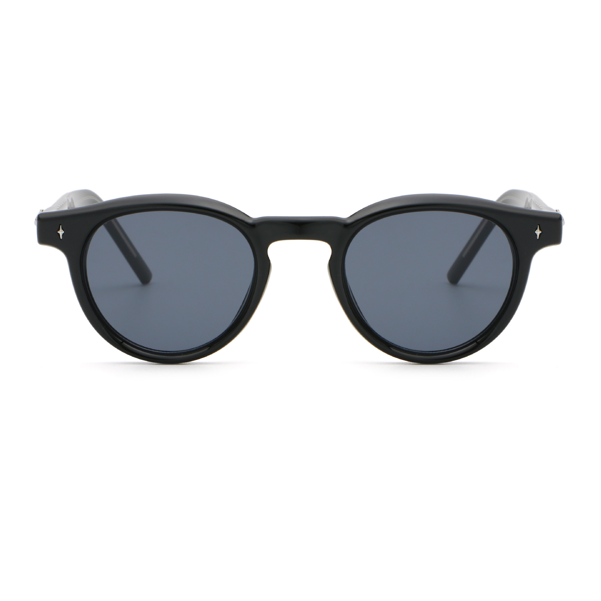 9848 Новая пластина пропионовая рама солнцезащитные очки мода Европа, США и ЮжнаяКорея Мужчины и женщины уличные фотозвезды одинаковые солнцезащитные очки - 1. Серые листы черной рамы