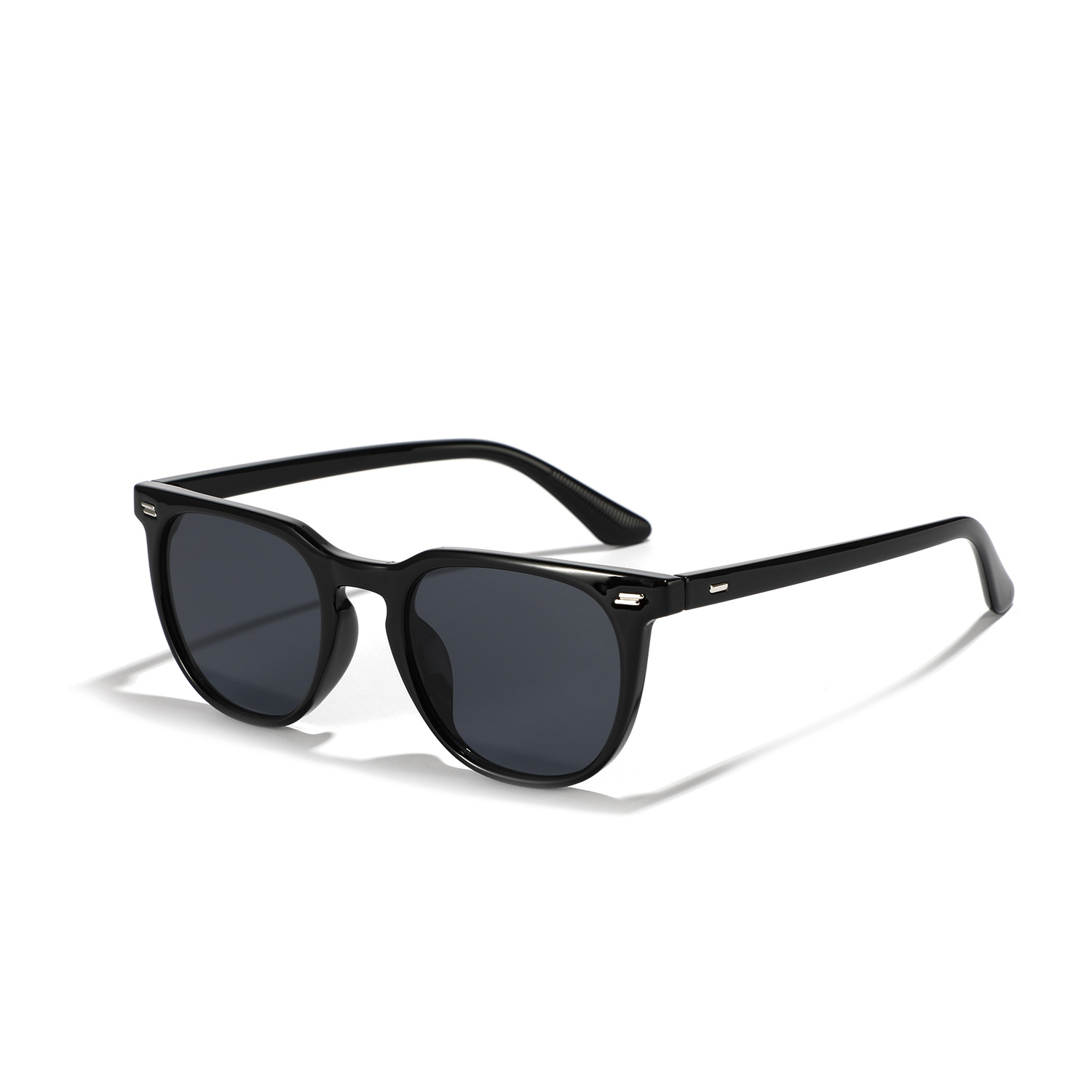 Солнцезащитные очки с заклепками, очки с жабой, очки с европейскими и американскими стилями, женские очки, красная книга - Светло - чёрная целая зола