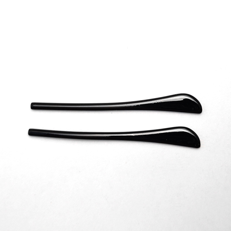 眼镜配件圆孔脚套 眼镜腿套适用于3025/3026太阳眼镜近视镜腿胶套 - 黑色（1.8粗款）