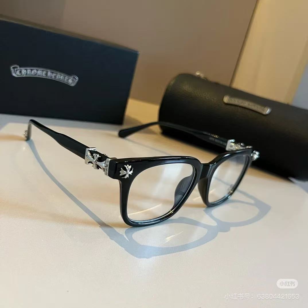 New Sunglasses Men's and Women's Square Street Photography Show Face Small Ke Marriage Classic Travel Fashion Optical Glasses Bare 2273 - Black Silver/0-degree anti blue light