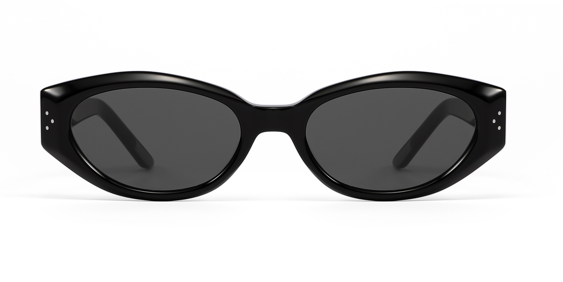 Корейская версия кошачий глаз солнцезащитные очки для женщин DADA мода секс ретро вождение специальные солнцезащитные очки для мужчин - Блестящая чёрная зола