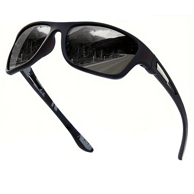 Трансграничная спортивная бег солнцезащитные очки мужчины поляризация ослепительная пленка солнцезащитные очки прилив ветрозащитная езда очки оптом - Чёрная рамка