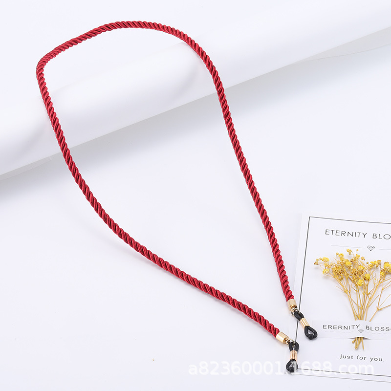 眼镜挂链防滑眼镜链创意简约挂脖女口罩链挂绳墨镜装饰链条不褪色 - 红色