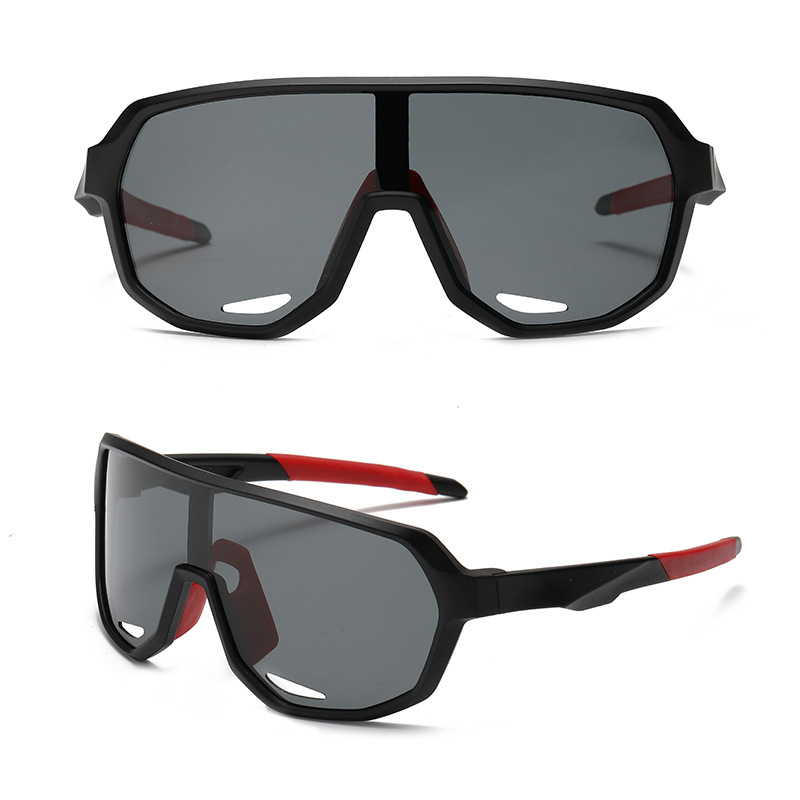 Спортивные очки для подростков езда на велосипеде детские солнцезащитные очки поляризация ультрафиолетовые наружные очки 22312 - Ярко - черная рамка с серой пластиной (мягкий силиконовый поляризатор) без обесцвечивания/Подростки 10 - 18 лет