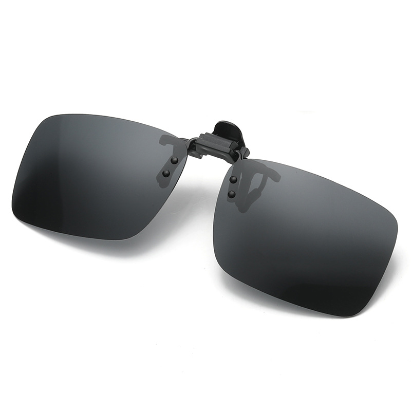 Производитель Прямые продажи поляризационные зажимы солнцезащитные очки металл может перевернуть ультралегкие солнцезащитные очки очки водитель рыбалка - Чёрно-серый/большой