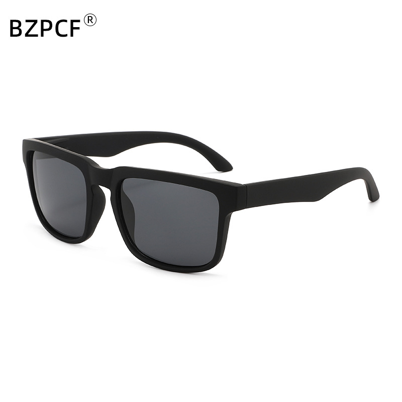 Cross border European and American Outdoor Sports Polarized Sunglasses Box Personalized Sunglasses Driving Fishing Daily Casual Glasses - black frame gray lens