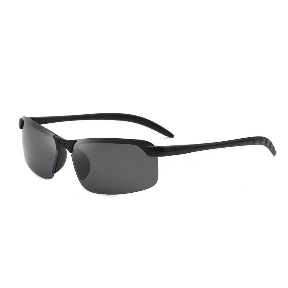 Men's Day Night Sports Cycling Glasses Night Vision Driving Driver Sunglasses Outdoor Fishing Glasses Night Vision - black frame gray lens