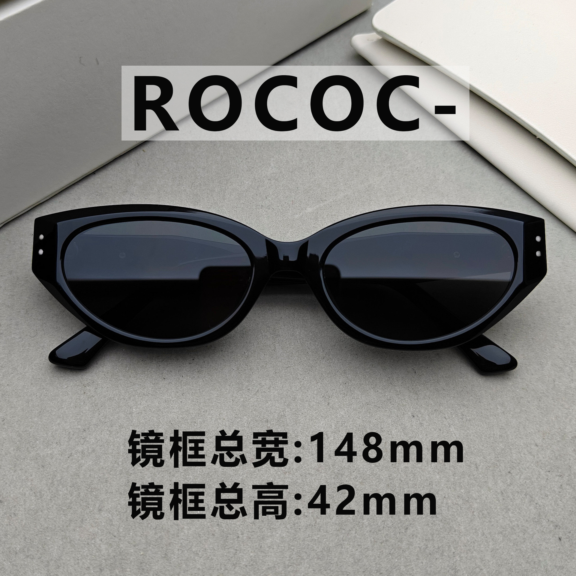 Пластина GM нейлоновые линзы солнцезащитные очки кошачий глаз рамка сетка красная женщина против ультрафиолетового излучения UV 400 лицо тонкие солнцезащитные очки - Rococos/Без упаковки