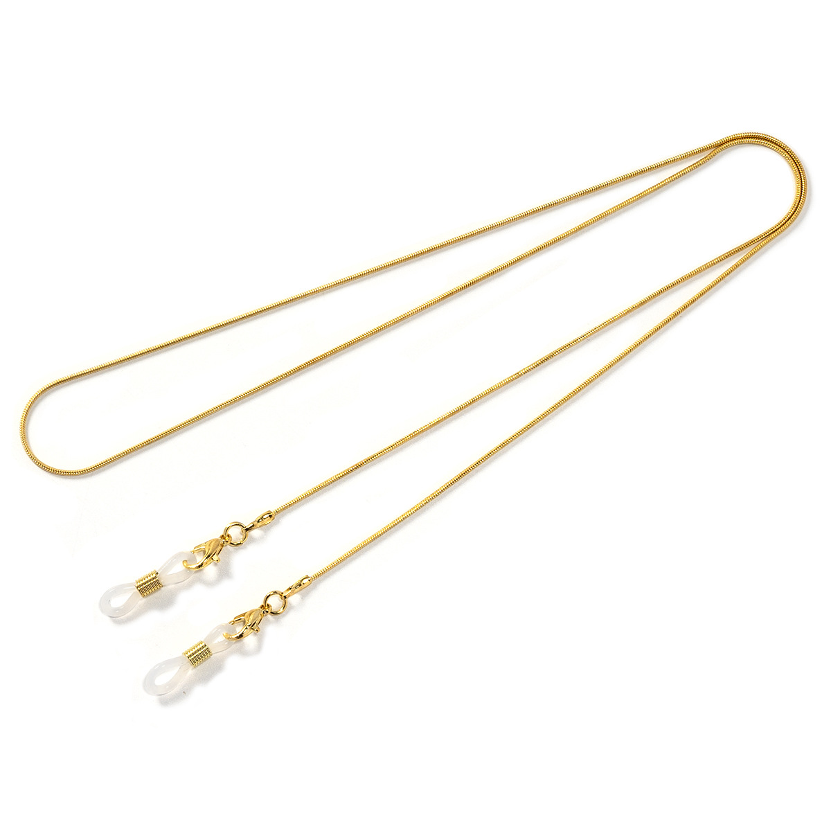 金属眼镜链高级感蛇链防滑链简约墨镜口罩链两用松紧挂绳挂链条 - 浅金