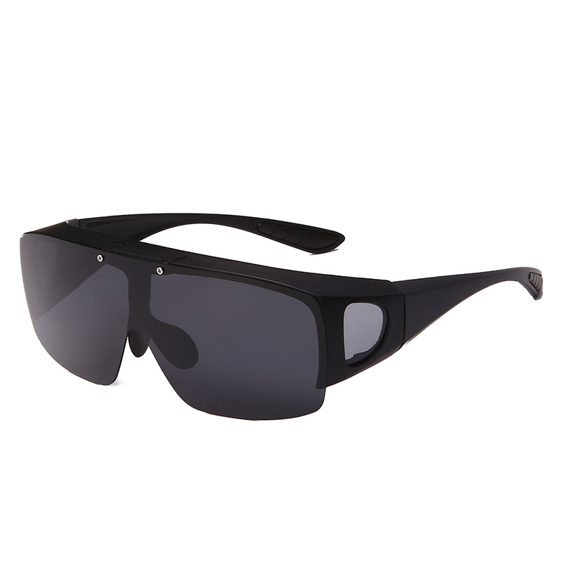 Солнцезащитные очки с поляризацией близорукость, зеркала для опрокидывания, вождение, обесцвечивание, рыбалка, солнцезащитные очки, спорт на свежем воздухе, ультрафиолетовый свет 8118 - Чёрно-серый