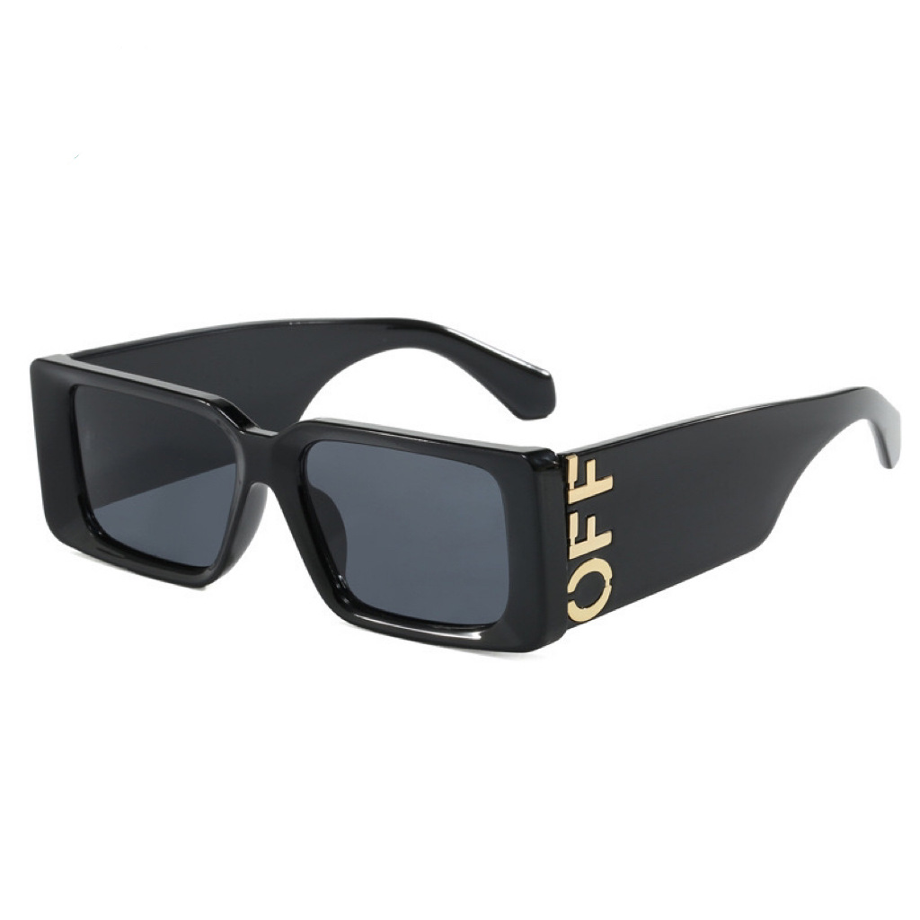 Новые трансграничные европейские и американские модные солнцезащитные очки ослепительная рамка мужские и женские очки с широкими ногами сетка красные ретро - очки - Чёрная рамка