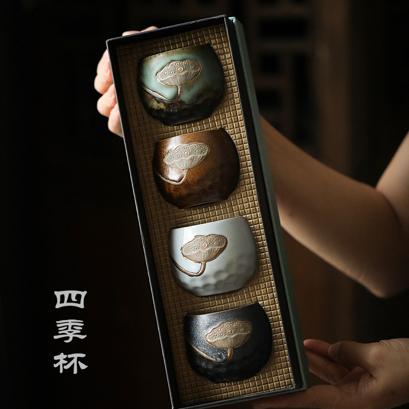 Тонкая керамика Хозяин кубок Расчистка склада Подарочная коробка Набор из керамики Большой кубок Кунг - фу Чайный сервиз Чай Чашка Индивидуальная чашка - 4 - Подарочная коробка