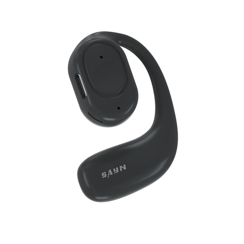 Беспроводные наушники с пневматической проводимостью Bluetooth 5.3 Не входит в ухо Слишком длинный режим ожидания Односторонние стерео наушники Bluetooth - чёрный/Наушники T5 Bluetooth (только для левого уха)