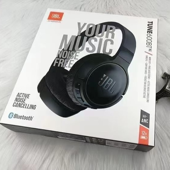 适用于JBL 600BT头戴式无线蓝牙耳机降噪麦游戏音乐蓝牙耳机LOGO - 黑色-JBL600