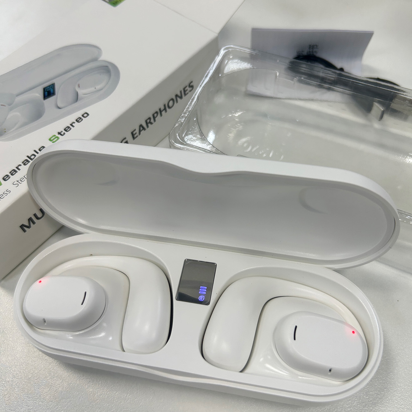 Трансграничная электронная коммерция GT270 с высоким качеством звука Открытый без ушей Bluetooth 5.3 - белый