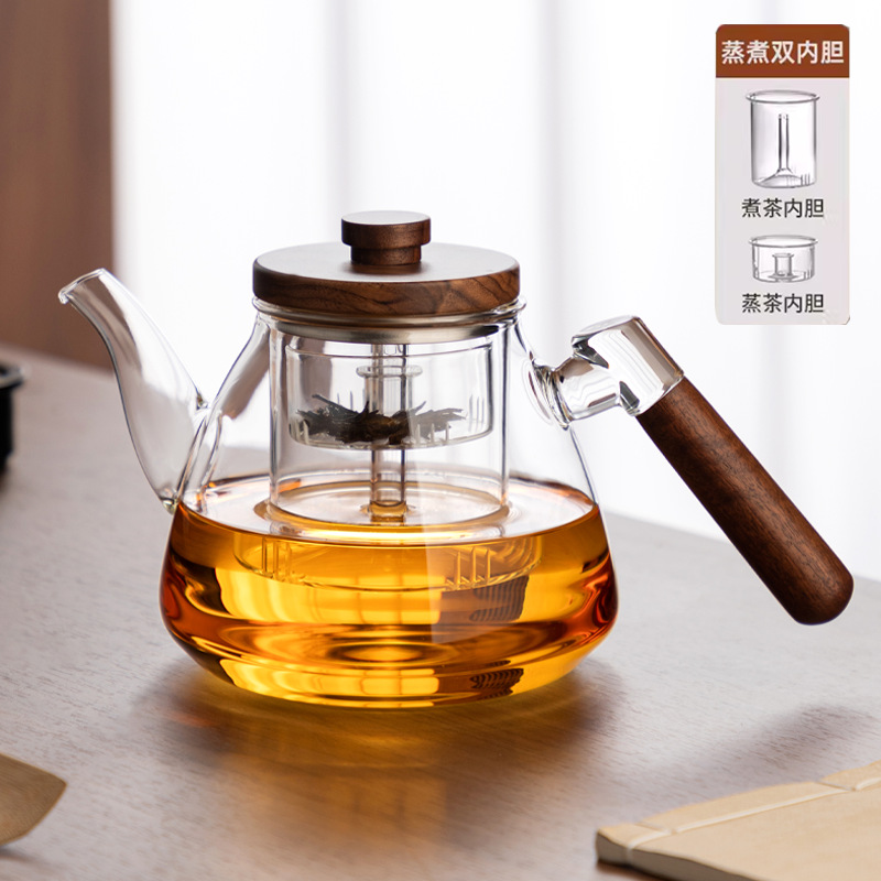 2025 Новое утолщенное высокотемпературное стекло чайник чайник разделение воды электрическая керамическая печь большой емкости чайный набор