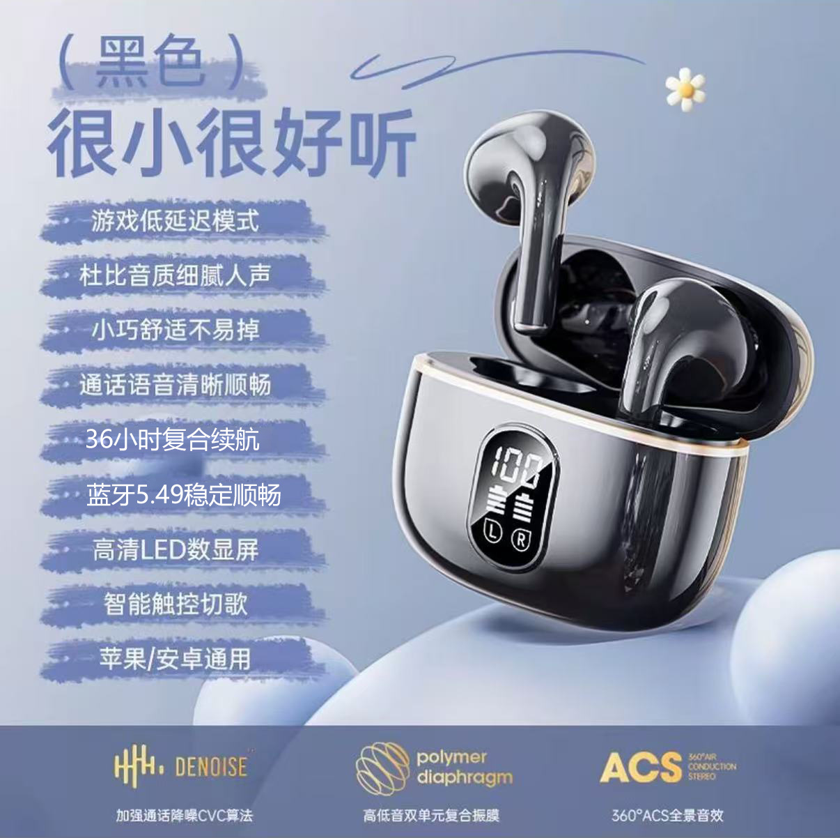 源头工厂X87跨境2025新款蓝牙耳机入耳式无线数显屏幕超长续航