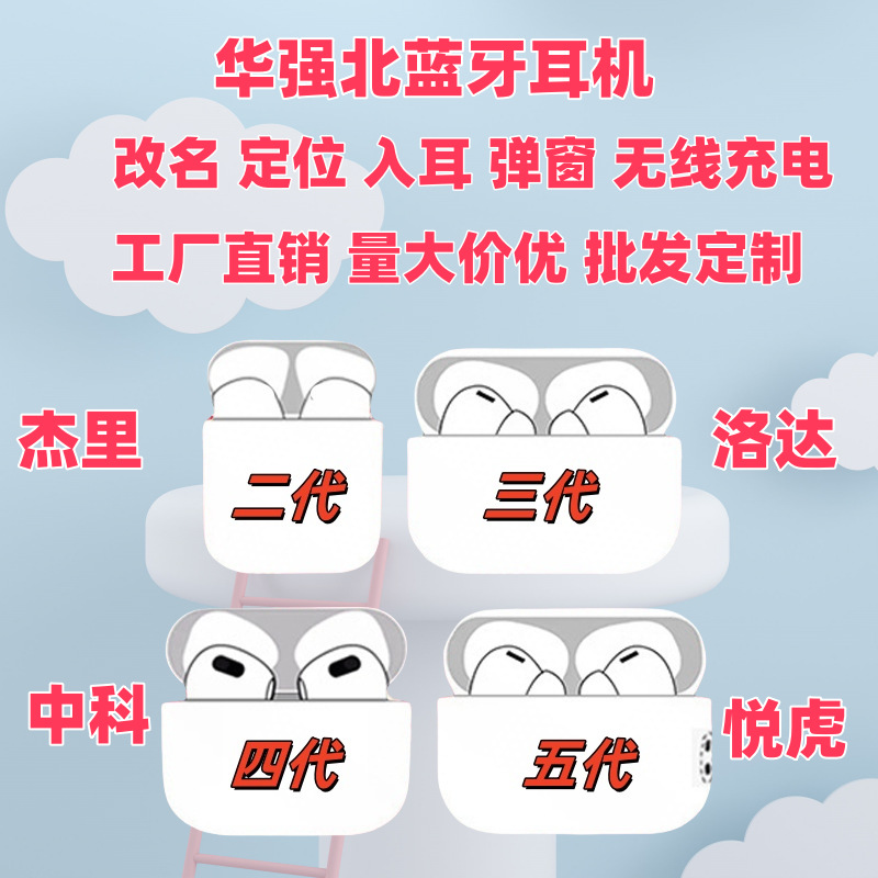 华强北 二代三代四代五代悦虎1562AE洛达无线蓝牙耳机高配版批发 - 白色/八代中科（心率款）