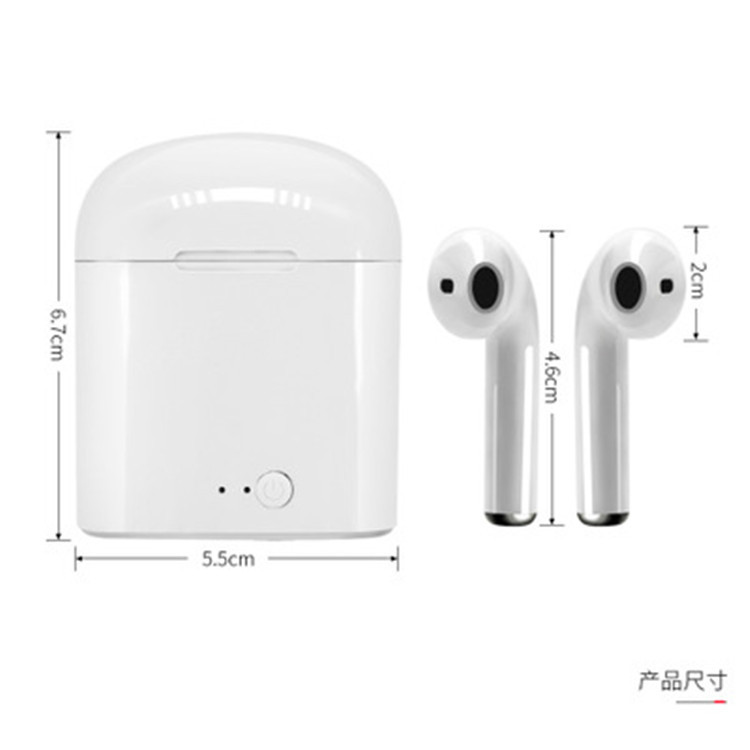 Comprehensive Crazy Grab No Pick Ear OWS Transparent Cover No In Ear Hanging Type 5.3 Stereo Wireless Bluetooth Earphones I7S - I7S (white bare metal)
