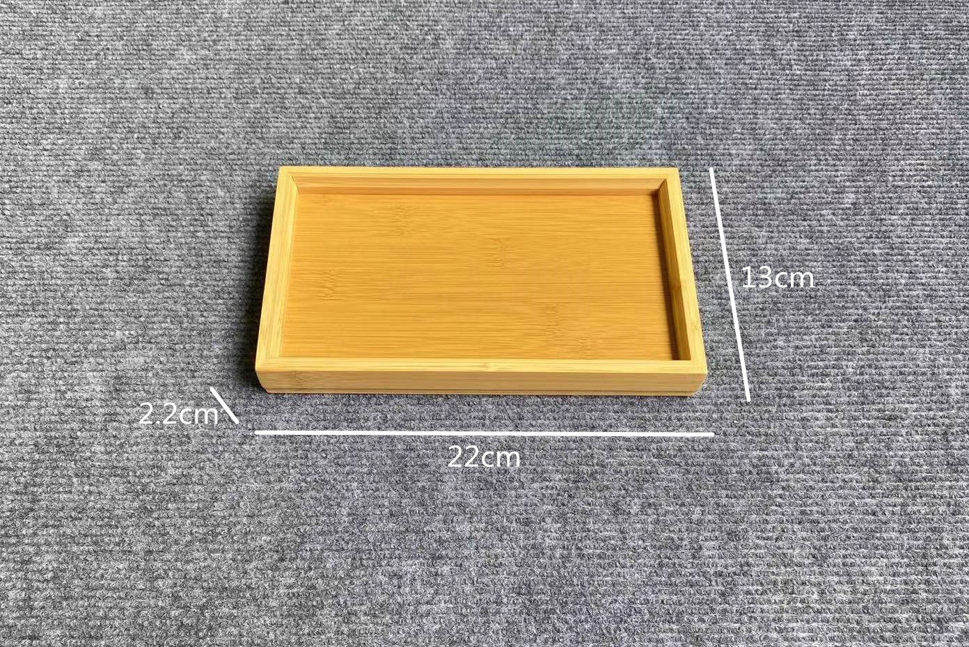 Бамбук отель под прямым углом поднос чайная тарелка домашняя бамбуковая тарелка поднос ресторан фастфуд тарелка фруктовый поднос - Прямой угол 22 * 13 * 2.2cm (новый)