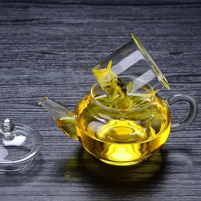 Подгреваемый стеклянный чайник, высокотемпературный, утолщенный, перефильтрованный чайник - 260 мл чайника (стеклянные чайные часы)