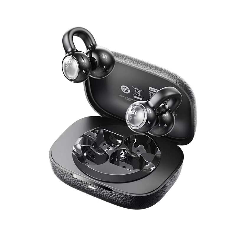Lenovo/Lenovo EA430 new gas bone conduction Bluetooth earphones with open ear clip design for long endurance sports running - black
