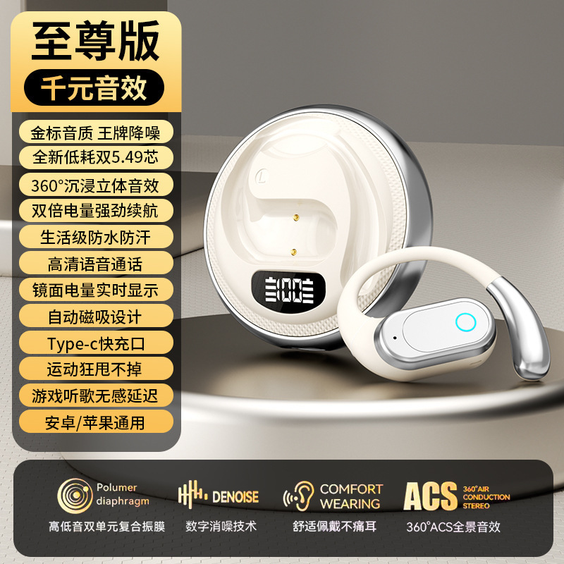 德国柏林之声无线蓝牙耳机2025新款超长续航挂耳式运动跑步耳机