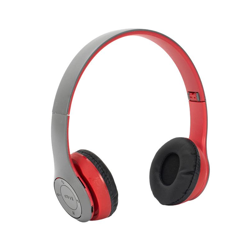 P47 Head mounted Bluetooth Earphones Bluetooth 5.0 Stereo Gift Gift Head mounted Earphones in Stock from Original Factory - red