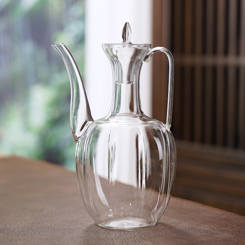 Стеклянный чайник ручной чайник по образцу Сун Гуйфэй чайник зеленый чай специальный чайный сервиз - Прозрачный шашлык 550 мл