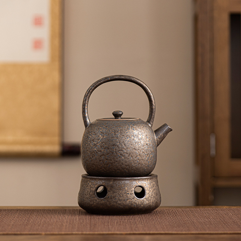 Японская печь для горячего чая домашняя чайная печь горячий чай свечи фундамент чайный набор кунг - фу четыре чашки балки одинарный чайник - Юэ Хын - золотой горшок + подогреваемое основание