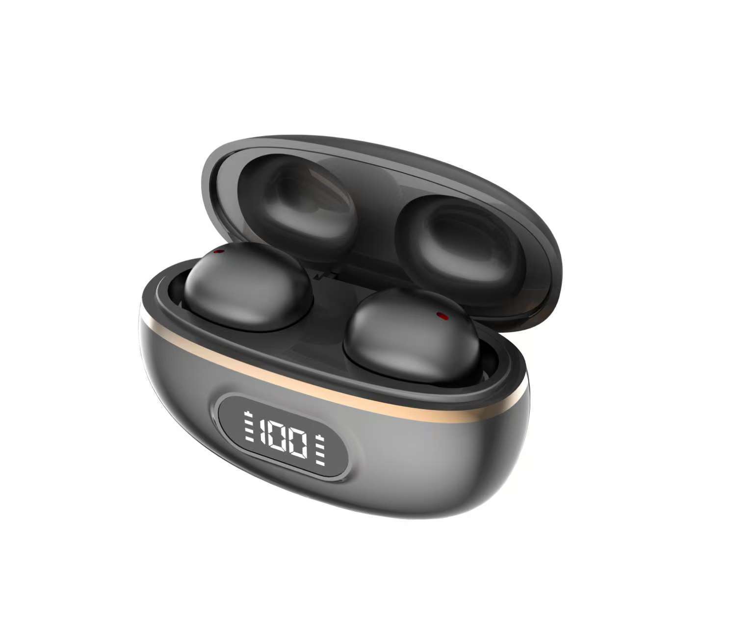 Трансграничный сон Bluetooth Наушники в ухо Электричество показывает сон затычки для ушей без давления Невидимый спорт Удобное вождение - чёрный