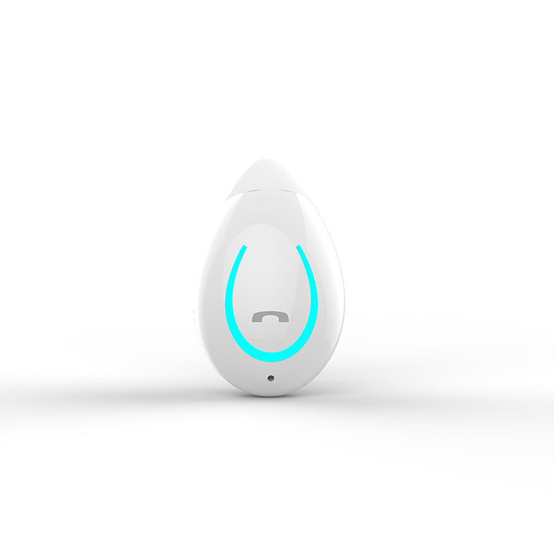 New non in ear invisible wireless Bluetooth earphones for single and double ear hanging sports cross-border YX08 wholesale noise reduction - white/color box packaging