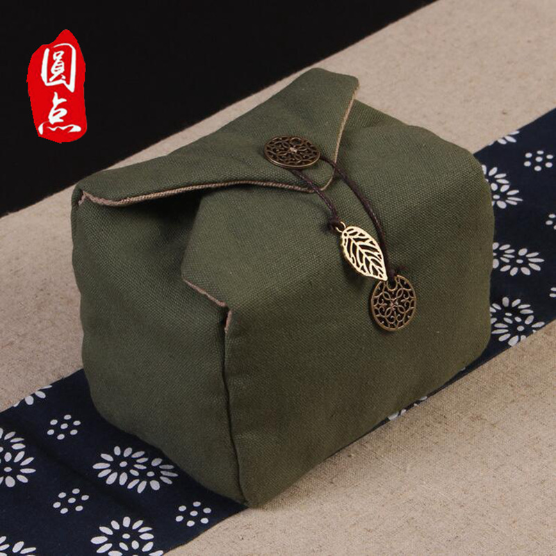 Один чайник, два стакана хлопчатобумажного чайного сервиза, комплект для приема мешков, производитель, прямая продажа - 13*9*9cm/зелёный