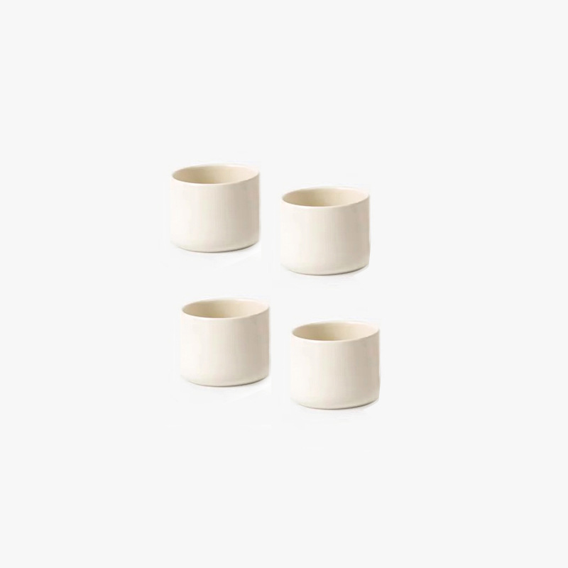 Японская кастрюля керамический чайник один чайник два домашних подарочных ящика цветочный чайник набор коммерческие подарки оптом - Четыре чашки./белый