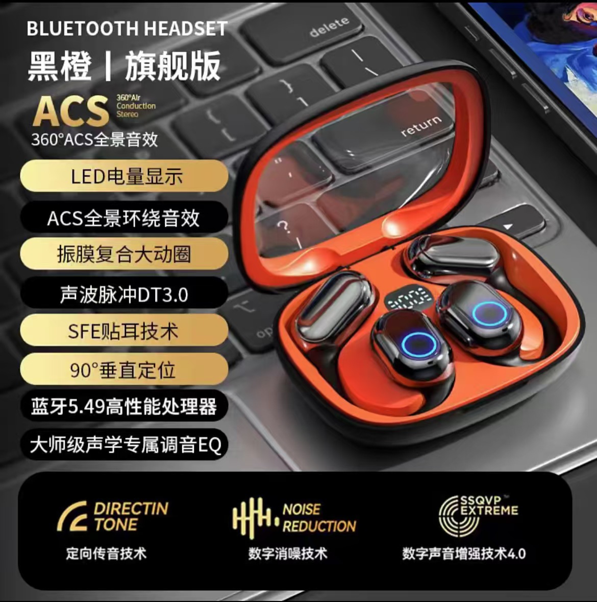 Наушники M25T25 Bluetooth 2025 Новые беспроводные наушники - чёрный