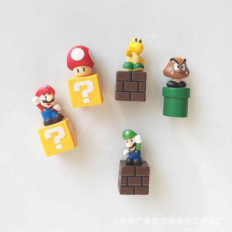 Красивая идея, супер Марио, стерео, магнит, домашняя обивка, магнитная наклейка, магнитная наклейка на холодильник, магнитная наклейка. - Индивидуальная цена, полный комплект из 5 стартовых партий