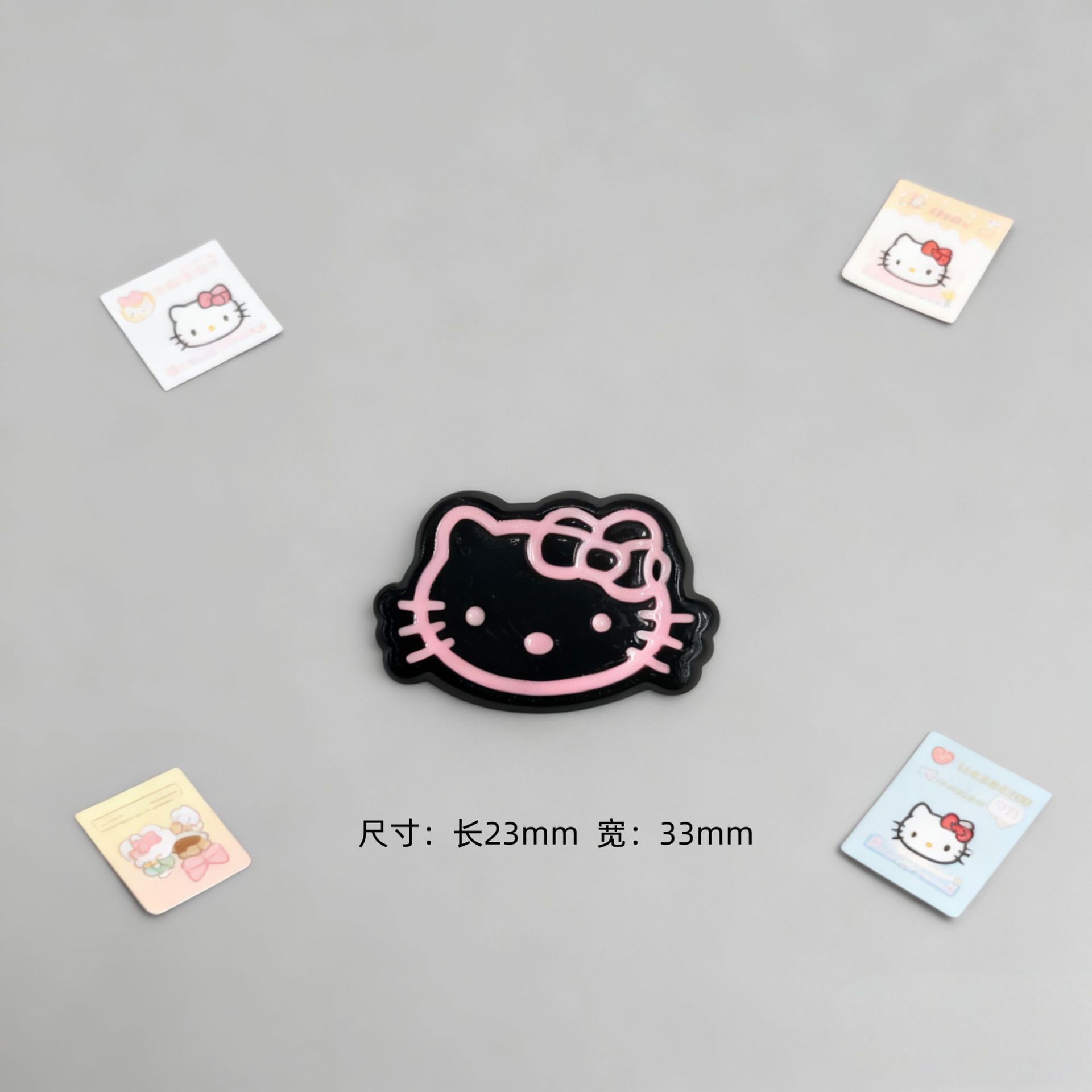 kt猫咪配件饰品鞋子发夹奶油胶冰箱贴配饰材料现货批发价挂件批发 - 黑色小猫猫/可定制联系客服