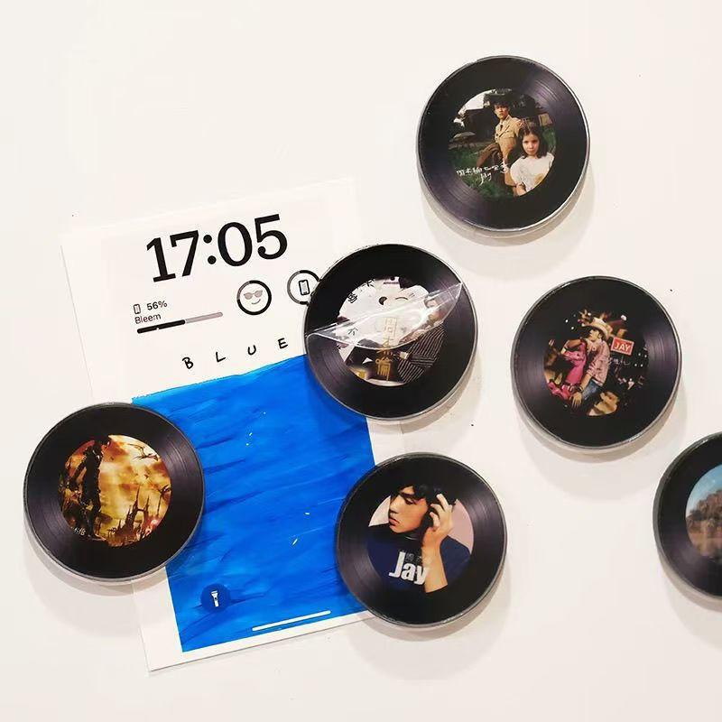 Акрил черный пластинка nfc холодильник наклейка diy вращающийся магнитный всасывающий сувенир звезда - CNC режет полный магнит (пожалуйста, проконсультируйтесь с клиентом)