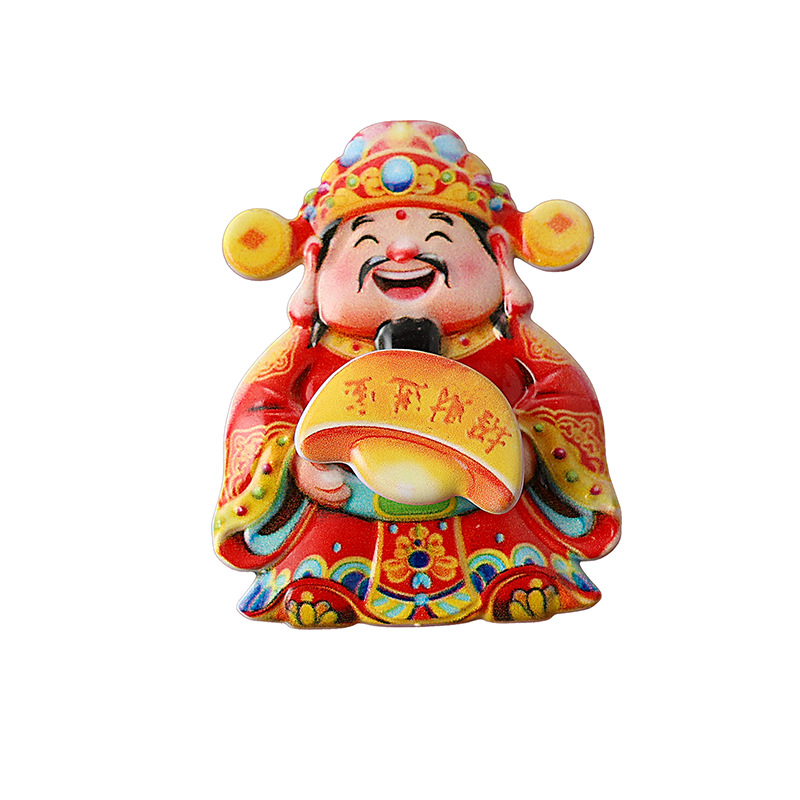 Новогодняя магнитная наклейка, качающаяся голова, магнето - отсос, качающаяся монета, бога - бога - бога - бога - бога - качалка, украшения, праздничный холодильник - Богатство богатства