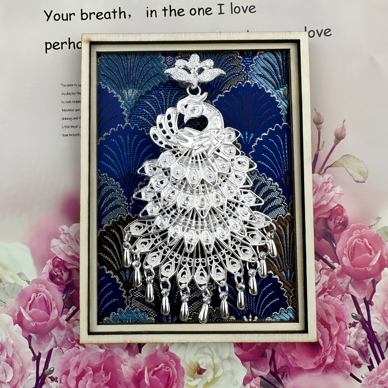 贵州云南苗族苗银特色头饰文创冰箱贴千户苗寨贵阳凤凰旅游纪念品 - 金属【头冠蓝色孔雀左】