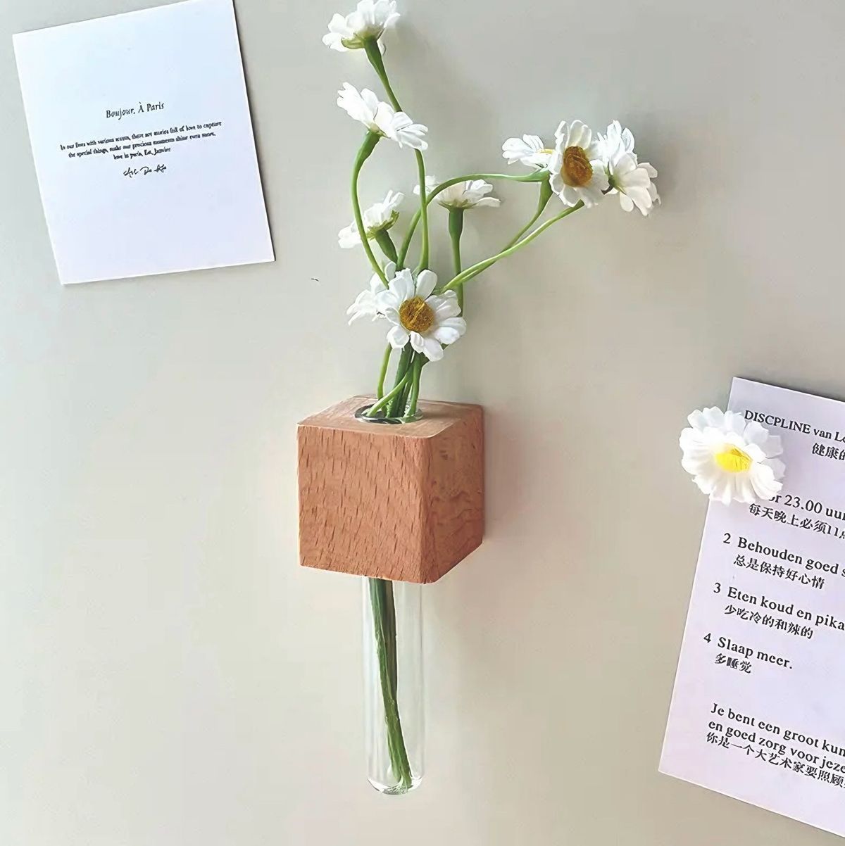 Холодильник с цветами, магнитная абсорбция, творческая ваза, стереомагнитная розетка, холодильник с новой розеткой, не хрупкий. - Магнитная вставка 1 шт.