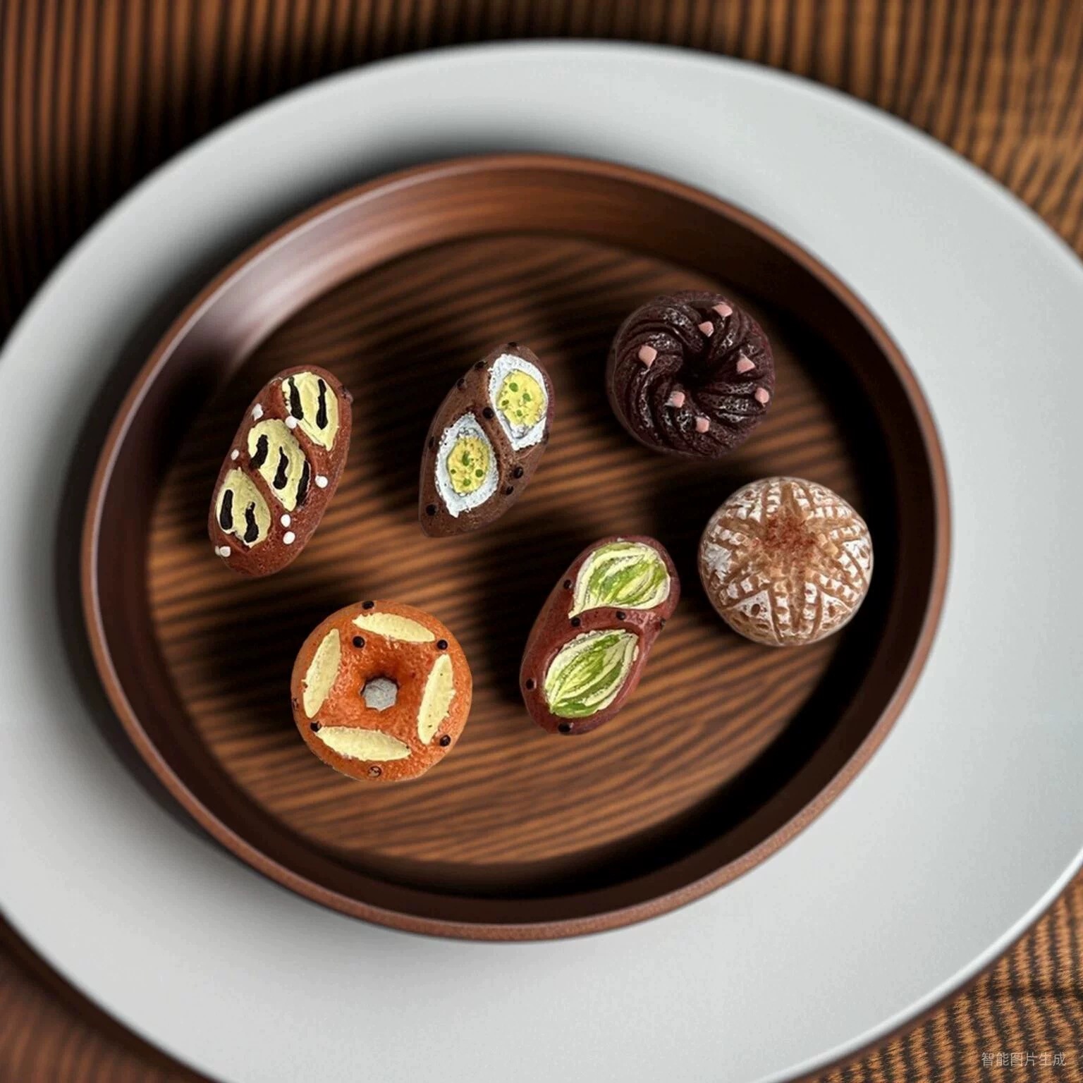 смола эмуляция еда игра крем хлеб торт мини сумка холодильник обжарка - Тип А, наклейка на холодильник (6 шт.)