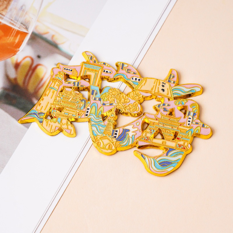 Циндаоский холодильник расклеивает бутылки туристические достопримечательности Чжуан Шаньдун Цзыбо мягкий магнитно - цинковый сплав материал - Шаньдун Вэйхай