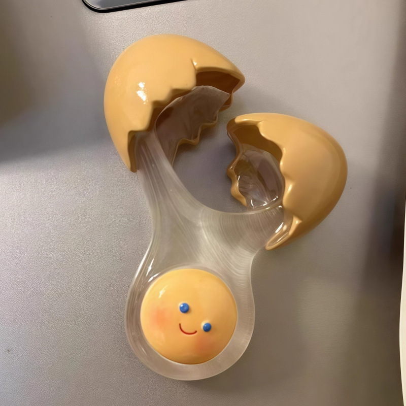 Креативный мультфильм Яйцо холодильник эмуляция смола магнитная наклейка сообщение в дом магнитная отсос доска декоративные аксессуары - Улыбка с яйцом