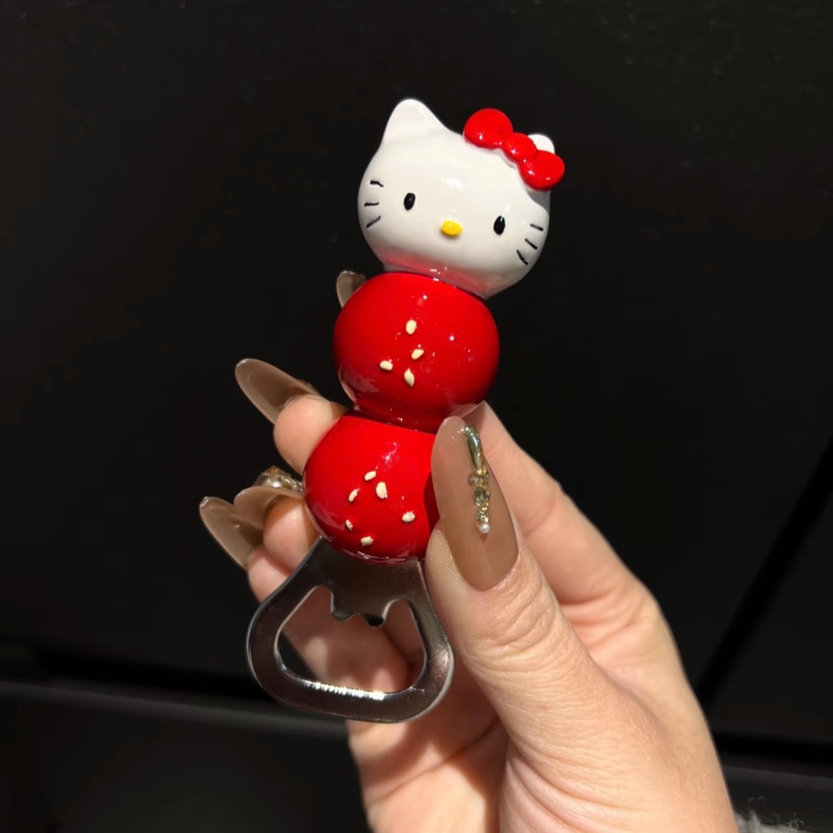 Ktcat Tomatoes on sticks bottle opener refrigerator sticker creative cute household refrigerator magnetic three-dimensional decoration high beauty screwdriver - KT cat bottle opener 10 * 3.5 * 2.5