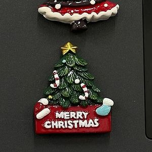 立体圣诞树冰箱贴创意树脂磁吸装饰节日氛围家居厨房磁性贴 - 圣诞氛围感冰箱贴【英文圣诞树】