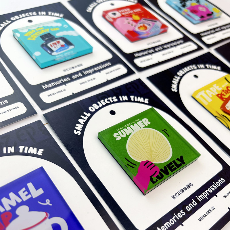 Acrylic refrigerator sticker anime creative 3D magnetic suction sticker cultural and creative soft magnetic city drip glue refrigerator sticker customization - Customization Based on Your Design