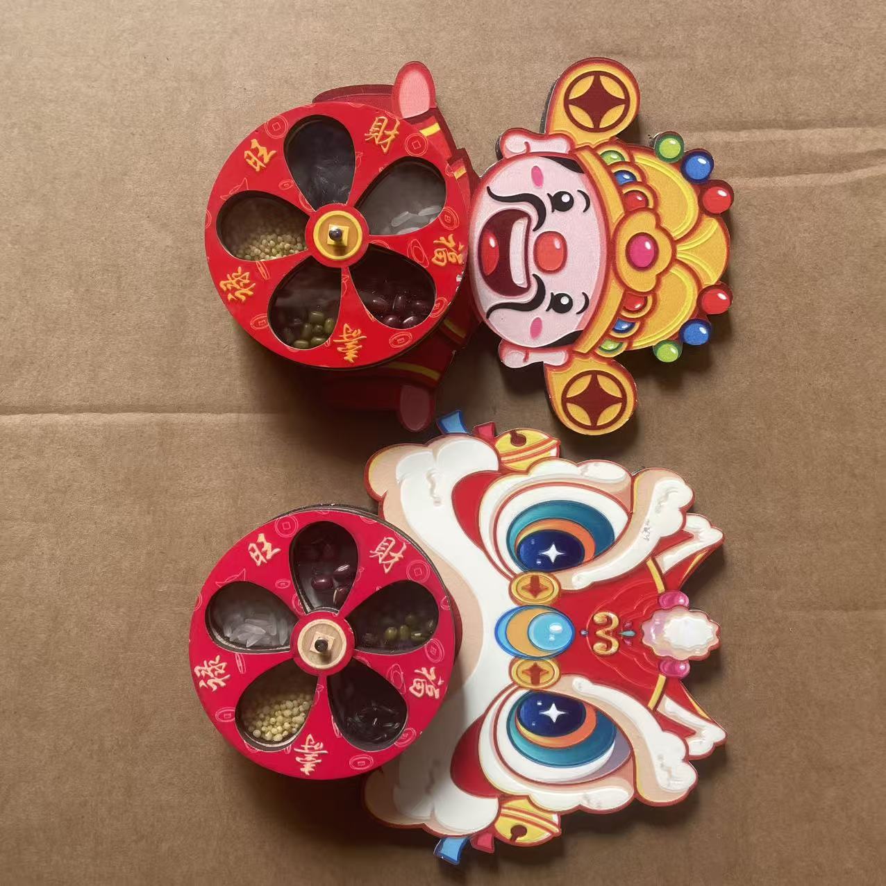 Креативные магнитные наклейки Wugu Tongdon холодильник наклейка бога богатства и льва вращающийся декоративный наклейка новогодний праздник новоселье открытие национальный ветер