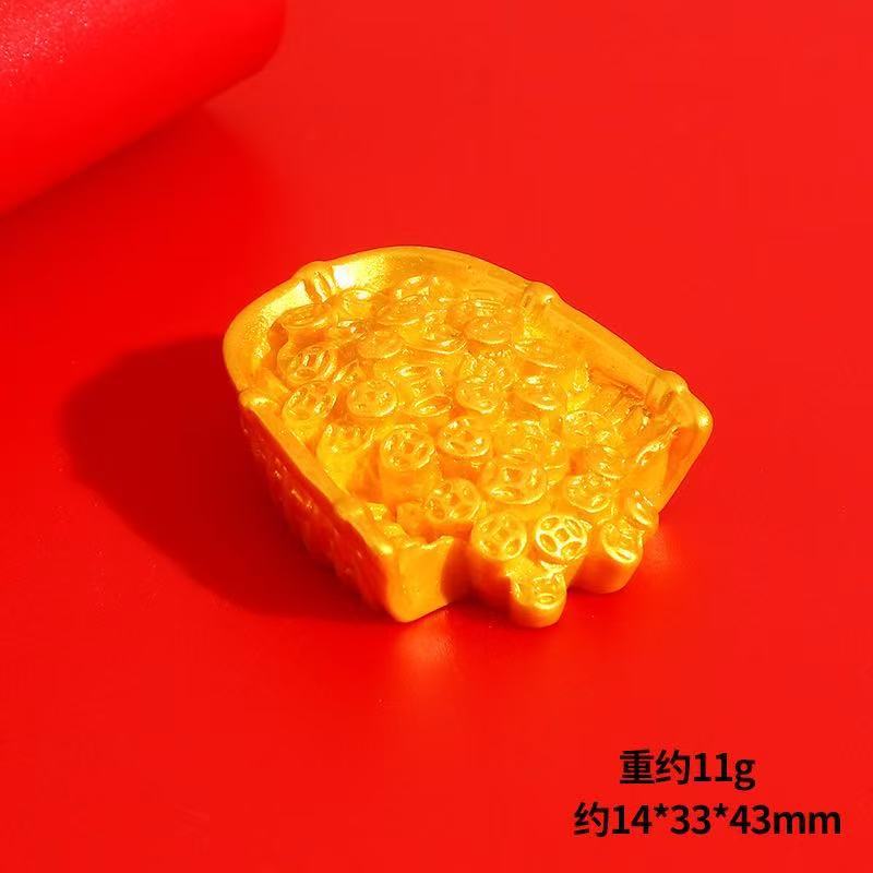 Благоприятный маленький аксессуар холодильник с золотой связью, магнето, магнит, магнит, магнит, аксессуар, комплект, новогодний магнит, магнит. - Один золотой совок